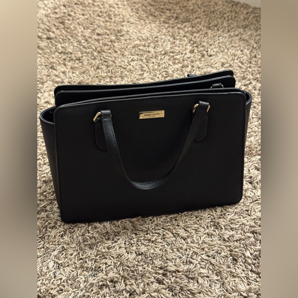 Kate Spade Black Structured Leather Purse